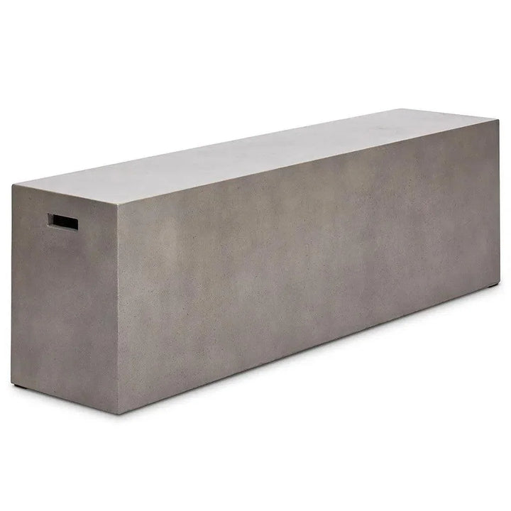 Una Concrete Outdoor Dark Grey Bench-Outdoor Benches-Urbia-Small-LOOMLAN