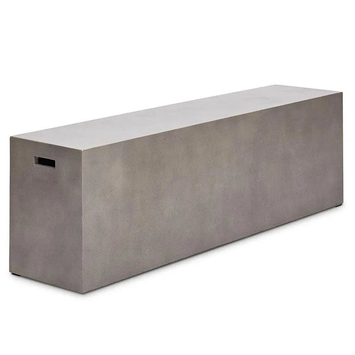 Una Concrete Outdoor Dark Grey Bench-Outdoor Benches-Urbia-LOOMLAN