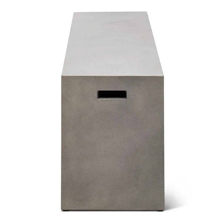 Una Concrete Outdoor Dark Grey Bench-Outdoor Benches-Urbia-LOOMLAN