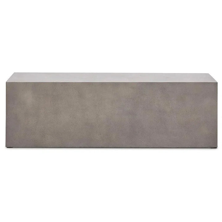 Una Concrete Outdoor Dark Grey Bench-Outdoor Benches-Urbia-LOOMLAN