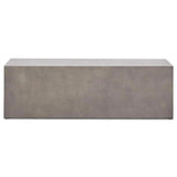 Una Concrete Outdoor Dark Grey Bench