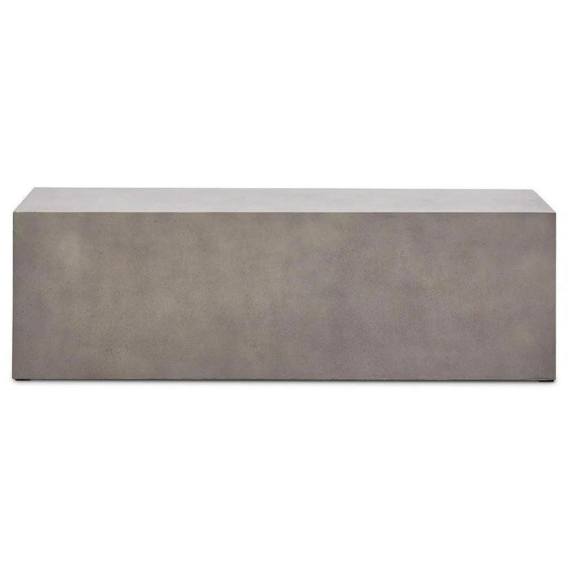 Una Concrete Outdoor Dark Grey Bench