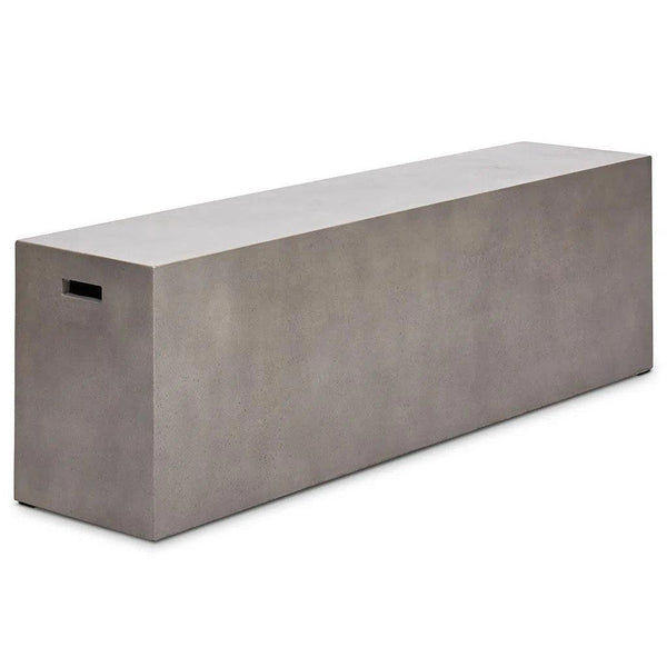 Una Concrete Outdoor Dark Grey Bench