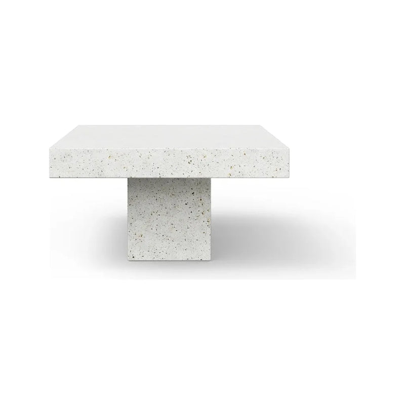 Una Minimalist Ivory Outdoor Coffee Table-Outdoor Coffee Tables-Urbia-LOOMLAN