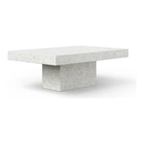 Una Minimalist Ivory Outdoor Coffee Table-Outdoor Coffee Tables-Urbia-Rectangular-LOOMLAN