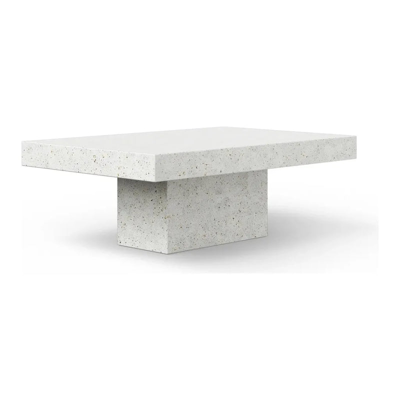 Una Minimalist Ivory Outdoor Coffee Table-Outdoor Coffee Tables-Urbia-Rectangular-LOOMLAN