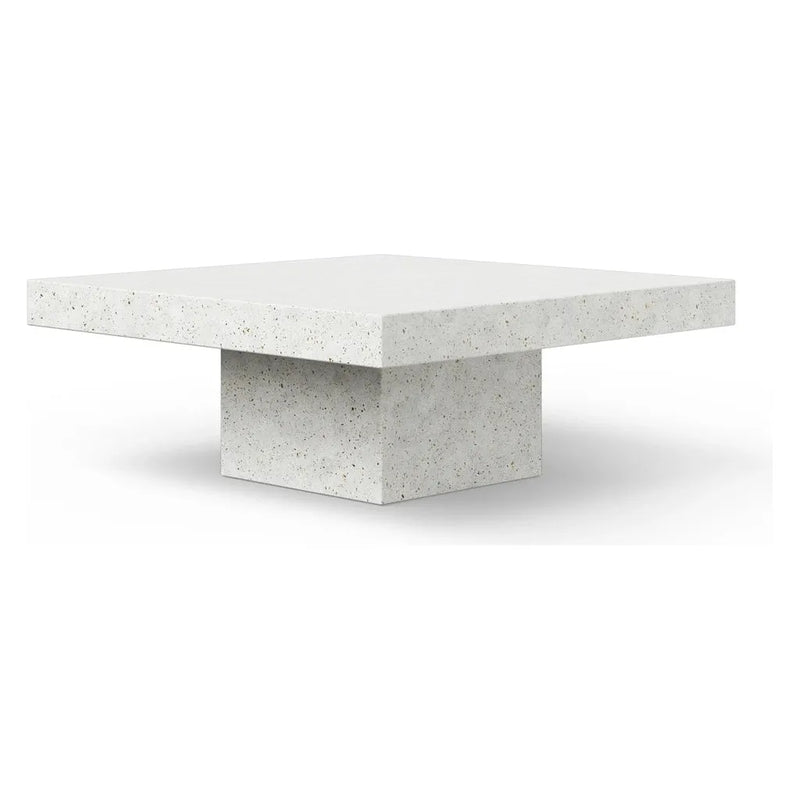 Una Minimalist Ivory Outdoor Coffee Table-Outdoor Coffee Tables-Urbia-Square-LOOMLAN