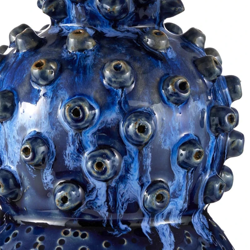 Undersea Dark Blue Ceramic Table Lamp-Table Lamps-Currey & Co-LOOMLAN