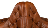 Unique Curved Leather Lobby Sofa-Sofas & Loveseats-Sarreid-LOOMLAN