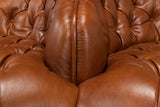 Unique Curved Leather Lobby Sofa-Sofas & Loveseats-Sarreid-LOOMLAN