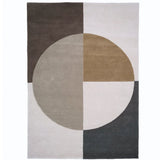 Radiality Olive Wool Area Rug By Linie Design