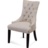 Upholstered Full Back Tufted Dining Armless Side Chair Dining Chairs LOOMLAN By Bassett Mirror