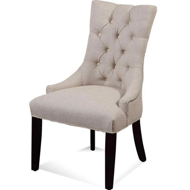Upholstered Full Back Tufted Dining Armless Side Chair Dining Chairs LOOMLAN By Bassett Mirror