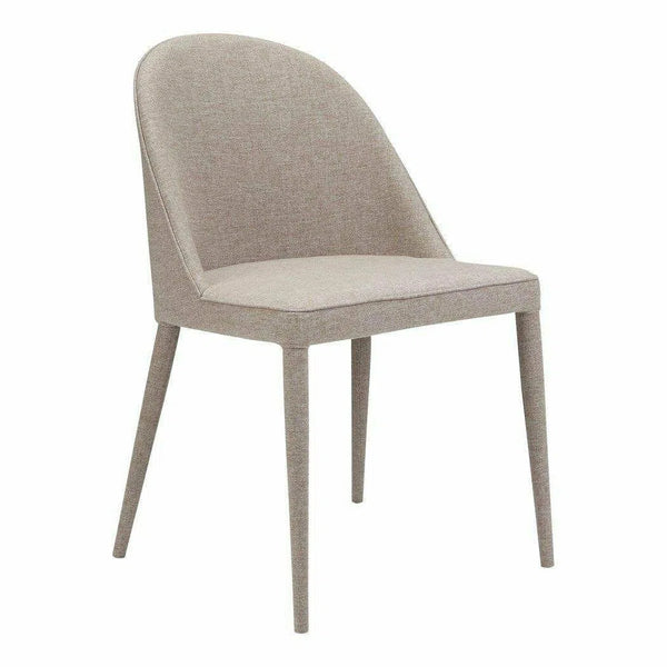 Upholstered Legs Burton Dining Chair Grey Fabric Set of 2 Dining Chairs LOOMLAN By Moe's Home