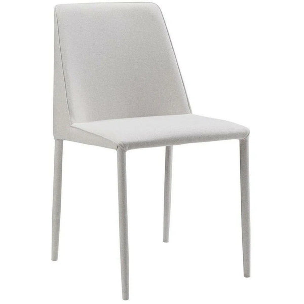 Upholstered Legs Nora Dining Chair Off White Polyester Set of 2 Dining Chairs LOOMLAN By Moe's Home