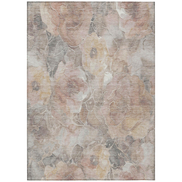 Uraien Brown Washable Indoor-Outdoor Rug