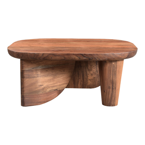 Era Natural Solid Acacia Wood Geometric Coffee Table