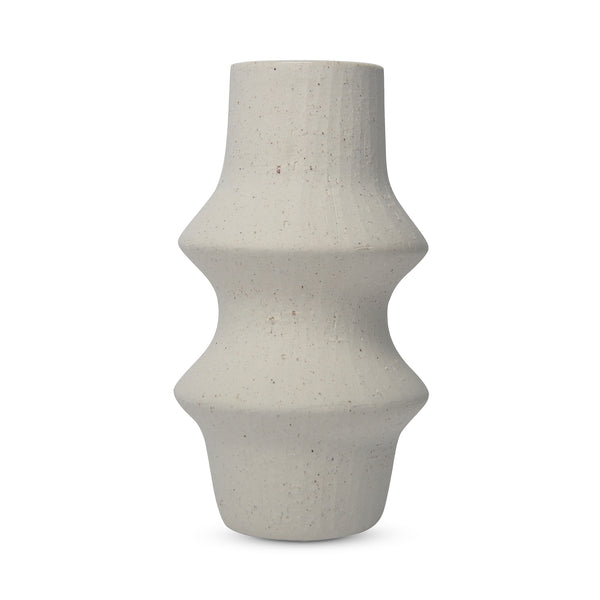 Lacy Stoneware Off-White Vase