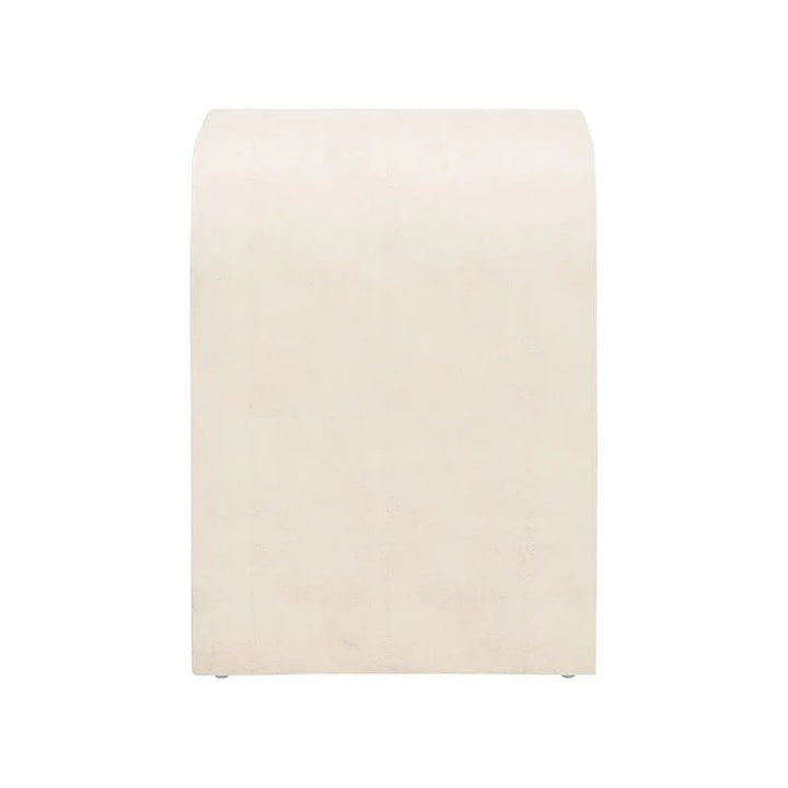 Vail Cream Faux Shagreen Warpped Side Table - LOOMLAN - Chelsea House - Side Tables