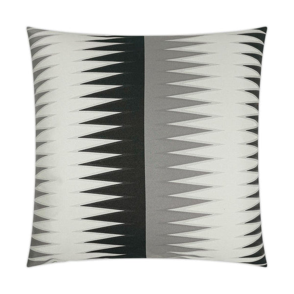 Vamanos Ebony Modern Black Grey Large Throw Pillow With Insert Throw Pillows LOOMLAN By D.V. Kap