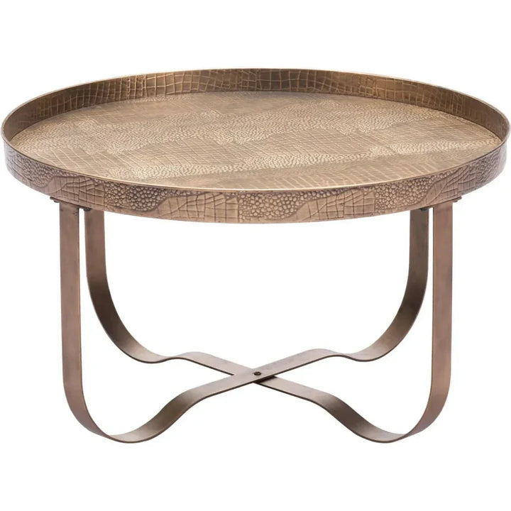 Vannes Brass Steel Round Coffee Table - LOOMLAN - Zuo Modern - Coffee Tables