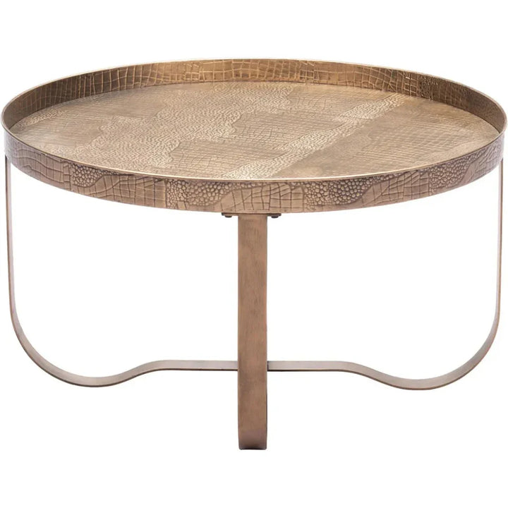 Vannes Brass Steel Round Coffee Table - LOOMLAN - Zuo Modern - Coffee Tables