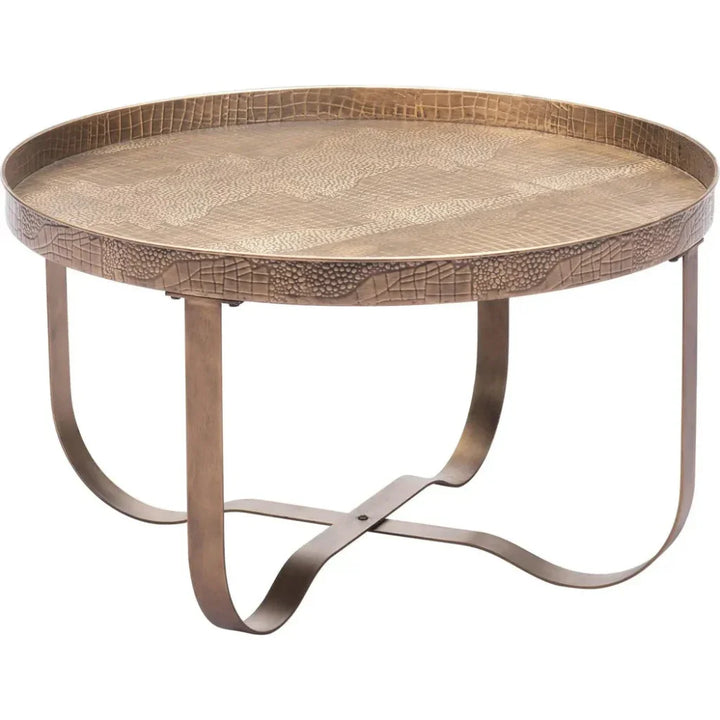 Vannes Brass Steel Round Coffee Table - LOOMLAN - Zuo Modern - Coffee Tables