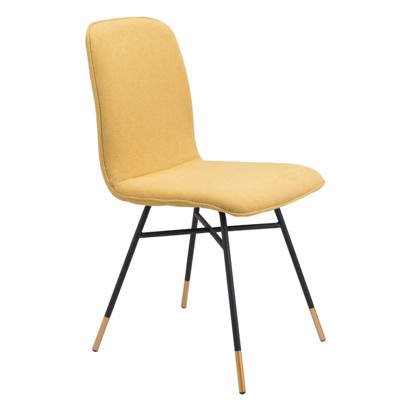 Var Dining Chair (Set of 2) Yellow Dining Chairs LOOMLAN By Zuo Modern