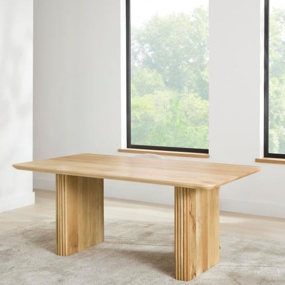 72-Inch Wood Dining Table, Rectangle | LOOMLAN