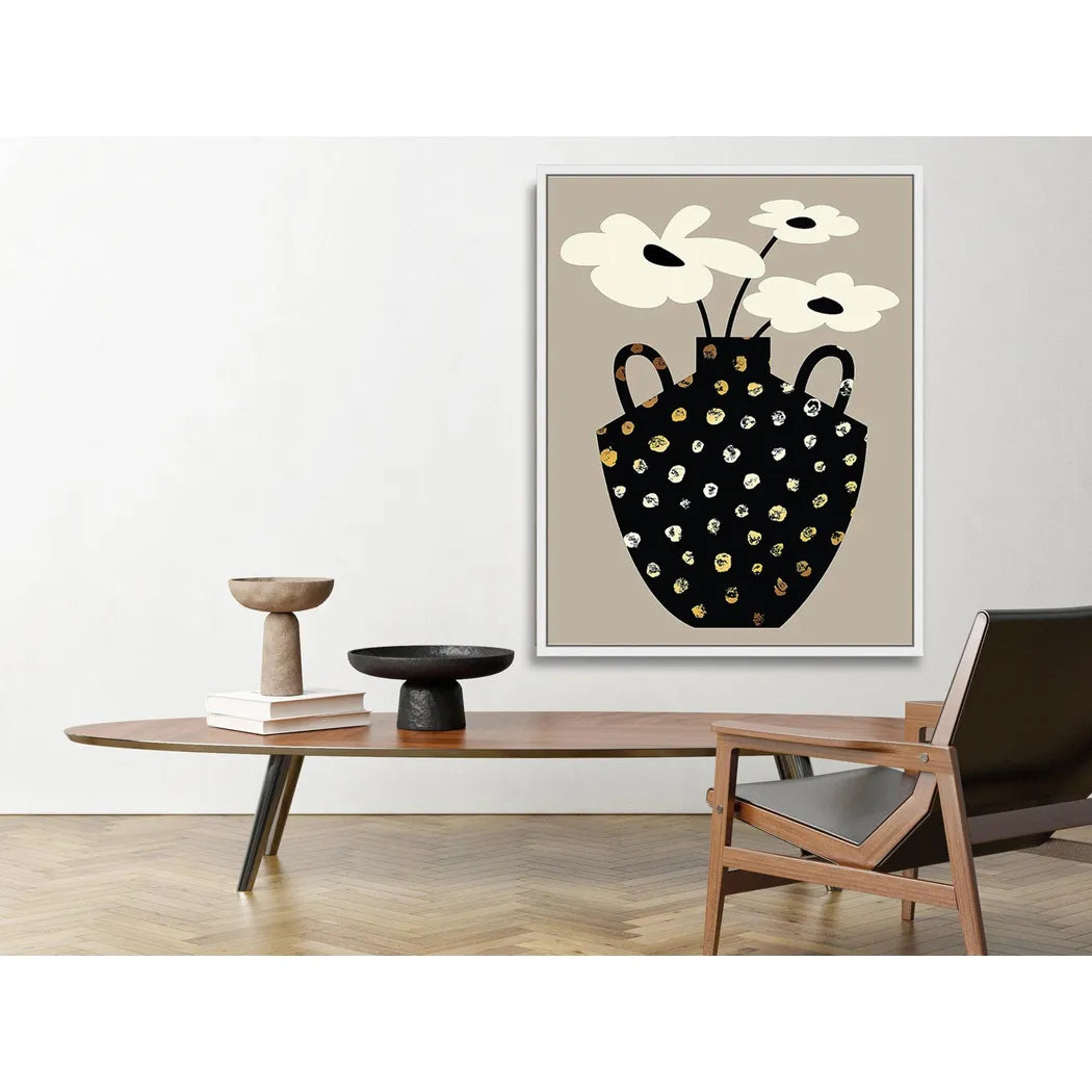 Vase Floral II Artwork d Canvas Floating