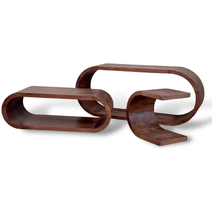 Yareli Geometric Wood Coffee Table - LOOMLAN - LOOMLAN - Coffee Tables