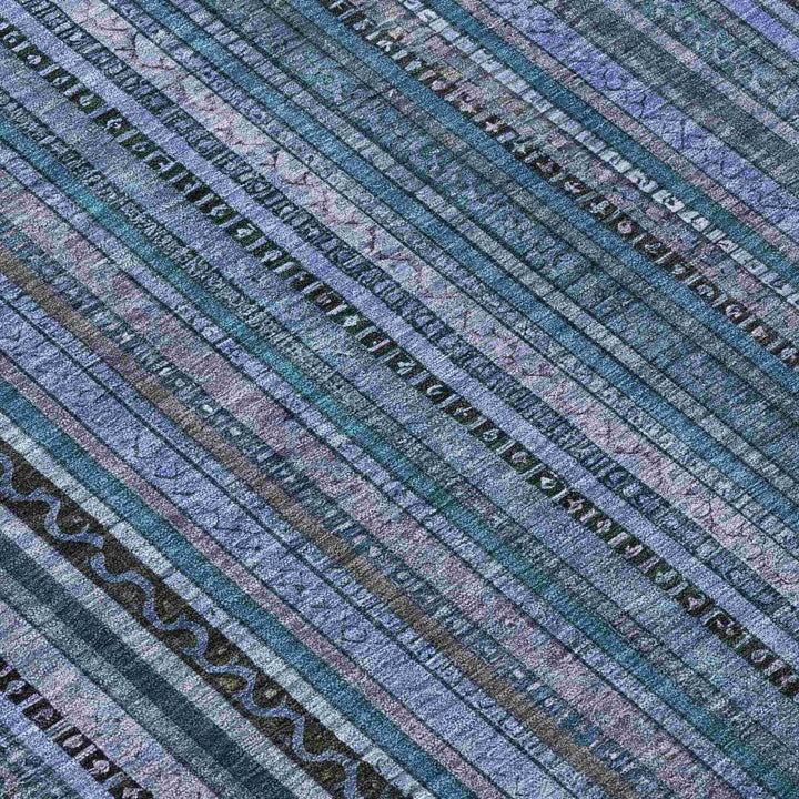 Velatrix Blue Washable Indoor - Outdoor Rug - LOOMLAN - LOOMLAN Rugs - Outdoor Rugs