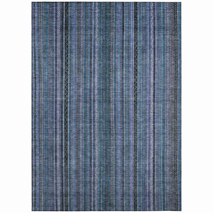Velatrix Blue Washable Indoor - Outdoor Rug - LOOMLAN - LOOMLAN Rugs - Outdoor Rugs
