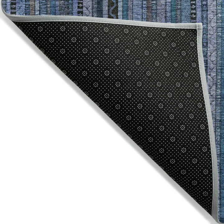 Velatrix Blue Washable Indoor - Outdoor Rug - LOOMLAN - LOOMLAN Rugs - Outdoor Rugs