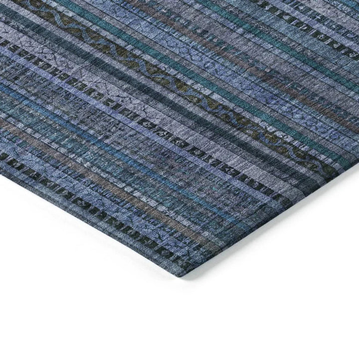Velatrix Blue Washable Indoor - Outdoor Rug - LOOMLAN - LOOMLAN Rugs - Outdoor Rugs