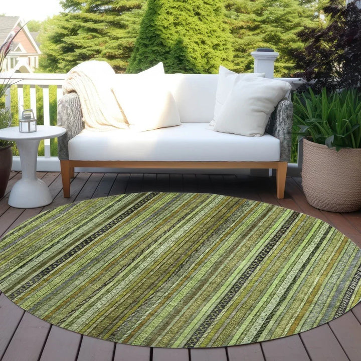 Velatrix Green Washable Indoor - Outdoor Rug - LOOMLAN - LOOMLAN Rugs - Outdoor Rugs