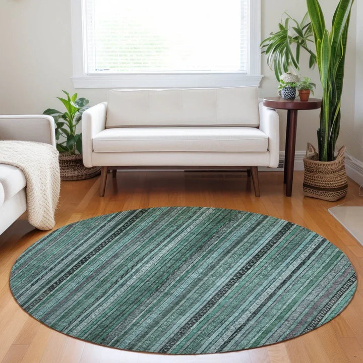 Velatrix Teal Washable Indoor - Outdoor Rug - LOOMLAN - LOOMLAN Rugs - Outdoor Rugs