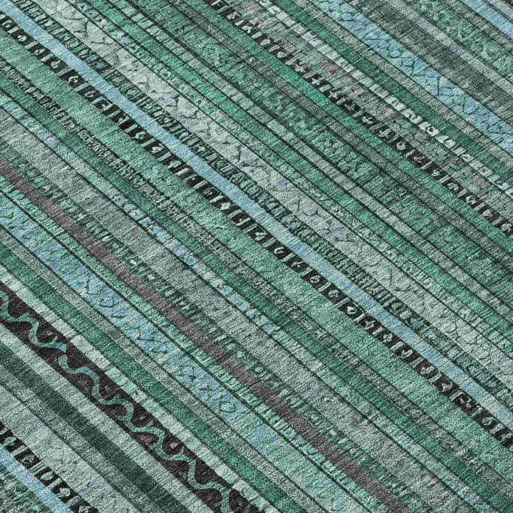 Velatrix Teal Washable Indoor - Outdoor Rug - LOOMLAN - LOOMLAN Rugs - Outdoor Rugs