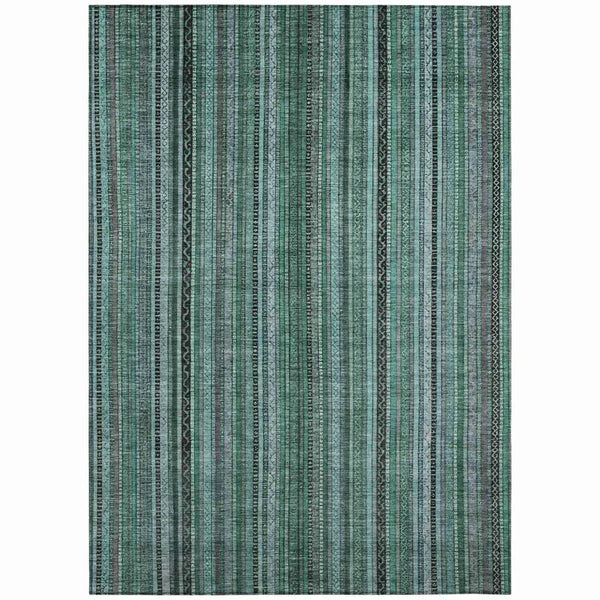 Velatrix Teal Washable Indoor - Outdoor Rug - LOOMLAN - LOOMLAN Rugs - Outdoor Rugs