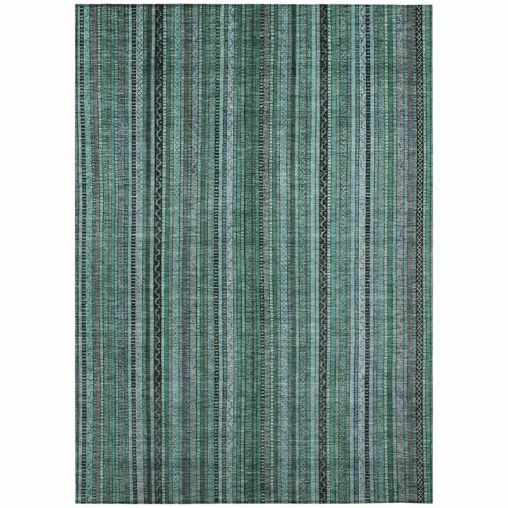 Velatrix Teal Washable Indoor - Outdoor Rug - LOOMLAN - LOOMLAN Rugs - Outdoor Rugs