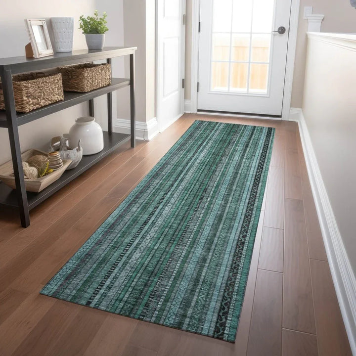 Velatrix Teal Washable Indoor - Outdoor Rug - LOOMLAN - LOOMLAN Rugs - Outdoor Rugs