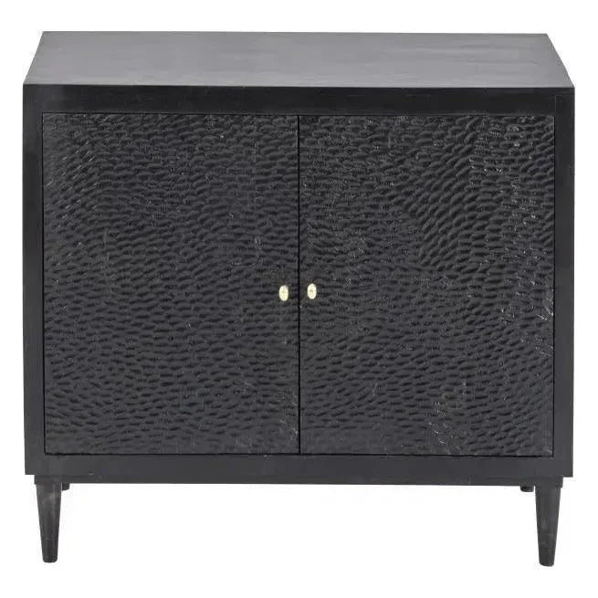 Narissa 2 Door Wood Black Cabinet - LOOMLAN - LOOMLAN - Accent Cabinets
