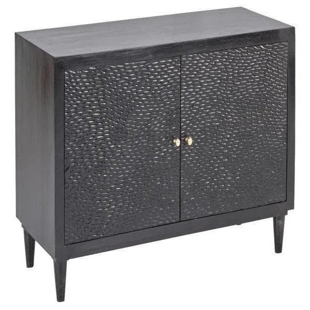 Narissa 2 Door Wood Black Cabinet - LOOMLAN - LOOMLAN - Accent Cabinets