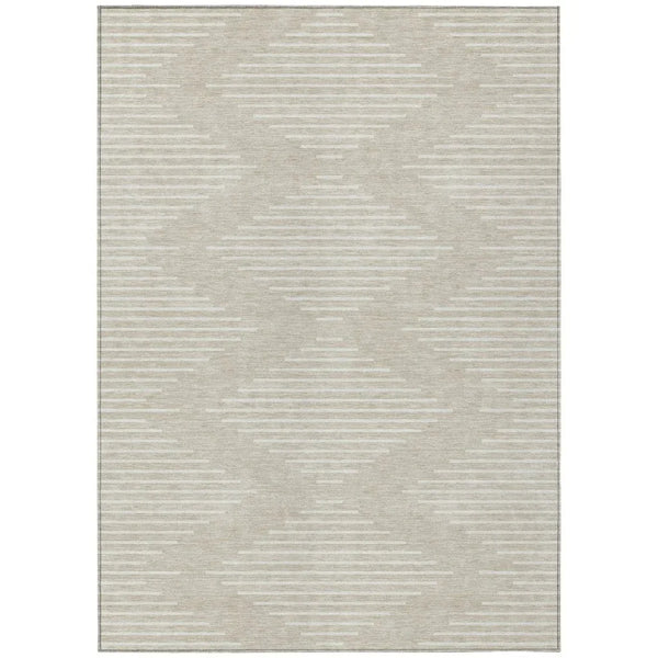 Velina Beige Washable Indoor-Outdoor Rug-Outdoor Rugs-LOOMLAN Rugs-2'6" x 3'10"-LOOMLAN