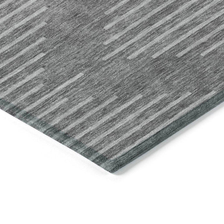 Velina Charcoal Washable Indoor-Outdoor Rug-Outdoor Rugs-LOOMLAN Rugs-LOOMLAN