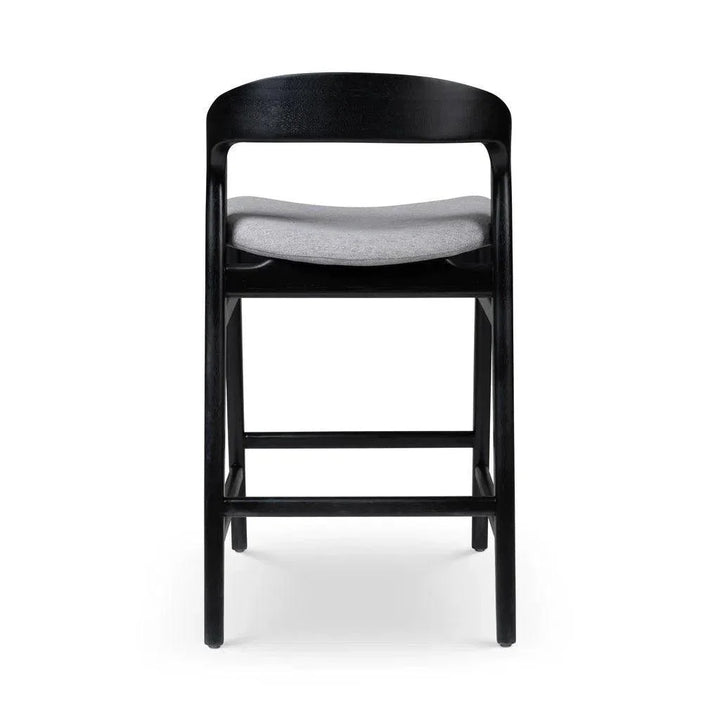 Velma Boucle Wooden Counter Stool - LOOMLAN - Urbia - Counter Stools