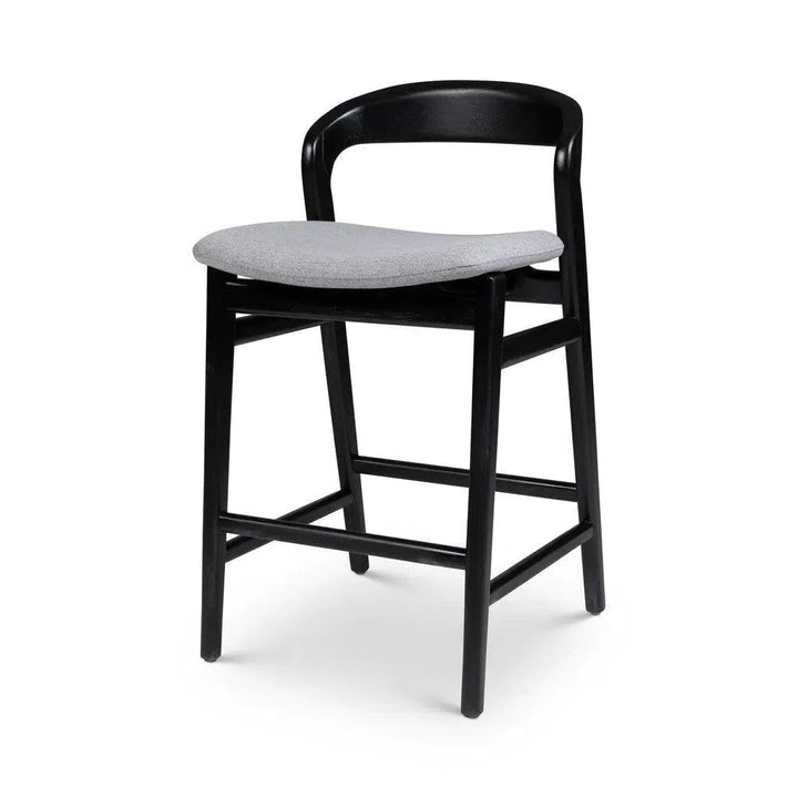 Velma Boucle Wooden Counter Stool - LOOMLAN - Urbia - Counter Stools