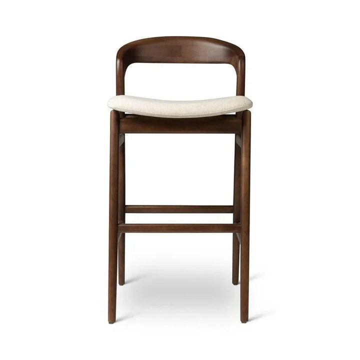 Velma Boucle Wooden Counter Stool - LOOMLAN - Urbia - Counter Stools