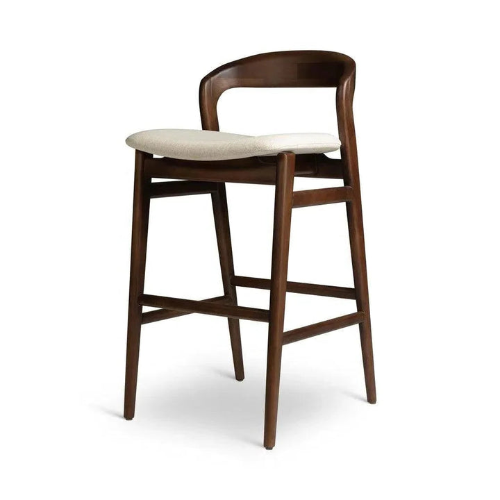 Velma Boucle Wooden Counter Stool - LOOMLAN - Urbia - Counter Stools