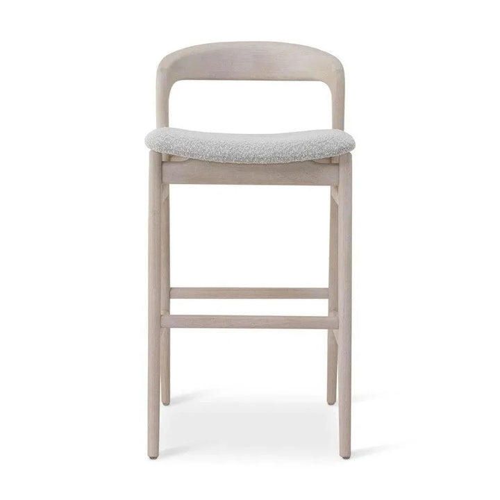 Velma Boucle Wooden Counter Stool - LOOMLAN - Urbia - Counter Stools